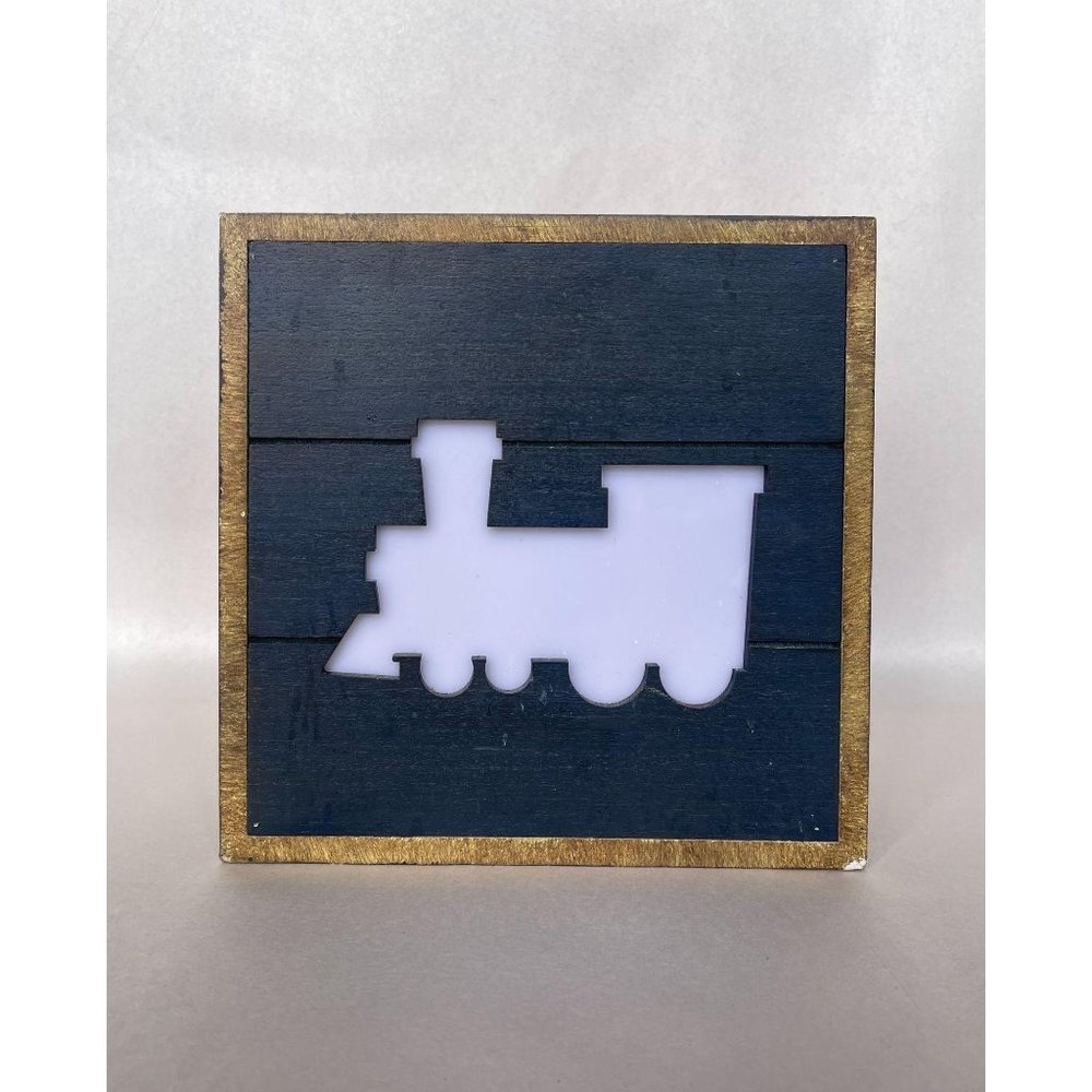 Navy Train Light Decoration
